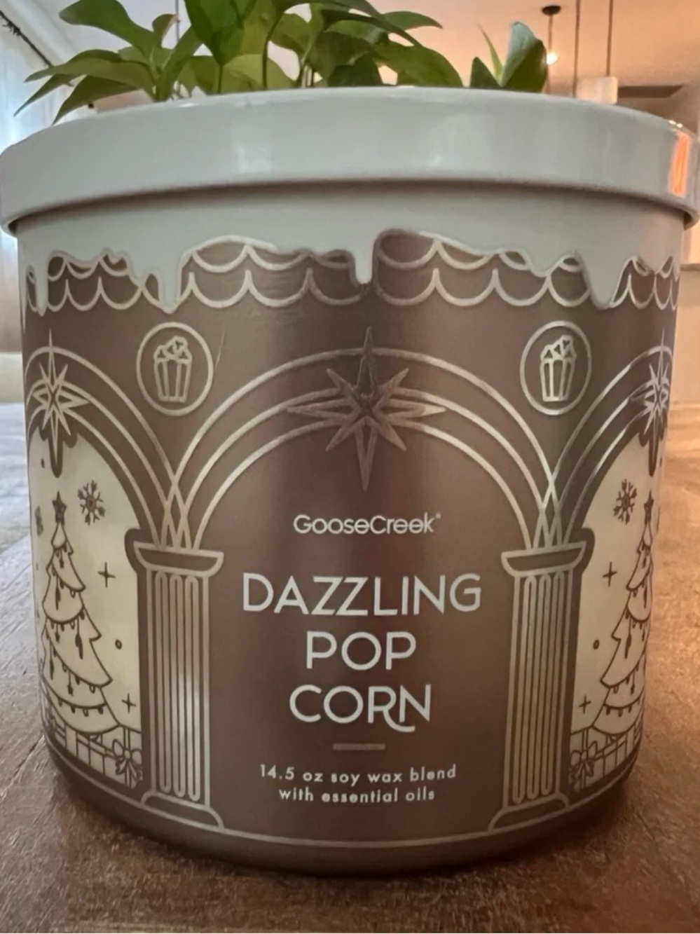 Goose Creek Dazzling Popcorn Scented Candle - Brown & Cream